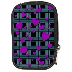 Purple Love Compact Camera Cases by Valentinaart