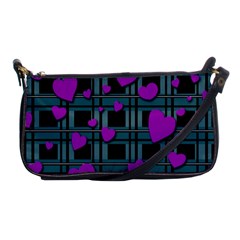 Purple Love Shoulder Clutch Bags by Valentinaart