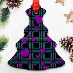 Purple Love Christmas Tree Ornament (2 Sides)