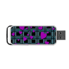 Purple Love Portable Usb Flash (two Sides) by Valentinaart