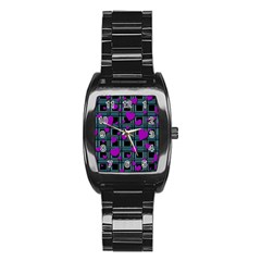 Purple Love Stainless Steel Barrel Watch by Valentinaart