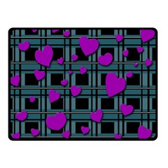 Purple Love Double Sided Fleece Blanket (small)  by Valentinaart