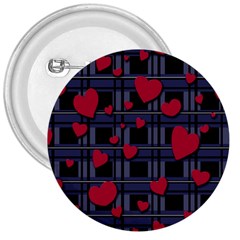 Decorative Love 3  Buttons by Valentinaart