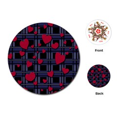 Decorative Love Playing Cards (round)  by Valentinaart