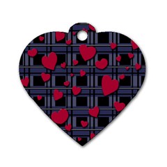 Decorative Love Dog Tag Heart (one Side) by Valentinaart