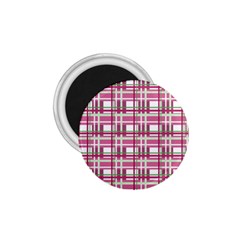 Pink Plaid Pattern 1 75  Magnets by Valentinaart