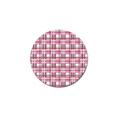 Pink Plaid Pattern Golf Ball Marker (10 Pack) by Valentinaart