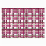 Pink plaid pattern Large Glasses Cloth Front