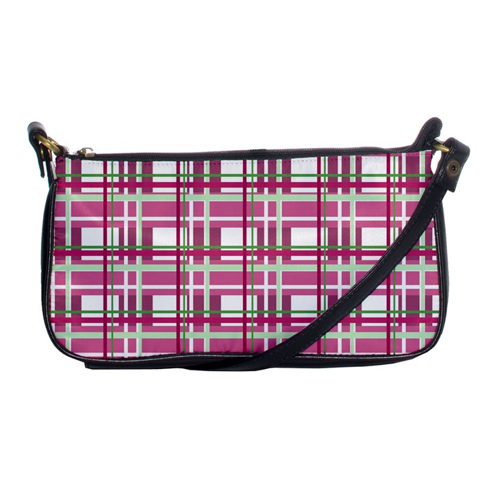 Pink plaid pattern Shoulder Clutch Bags