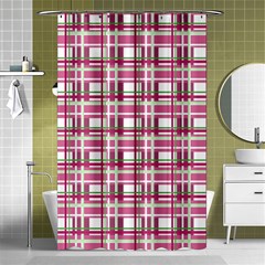 Pink Plaid Pattern Shower Curtain 48  X 72  (small)  by Valentinaart