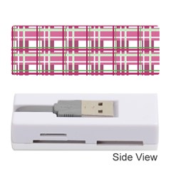 Pink Plaid Pattern Memory Card Reader (stick) 