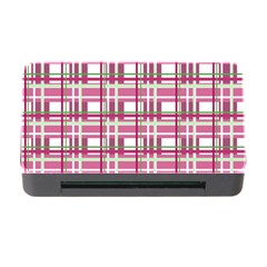 Pink Plaid Pattern Memory Card Reader With Cf by Valentinaart