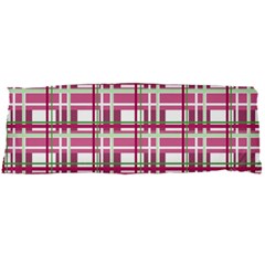 Pink Plaid Pattern Body Pillow Case Dakimakura (two Sides) by Valentinaart