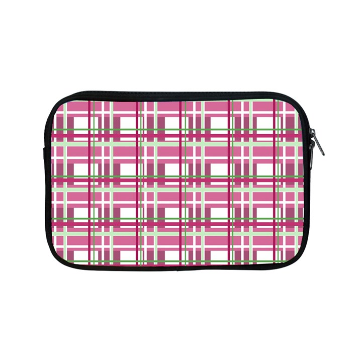 Pink plaid pattern Apple iPad Mini Zipper Cases