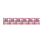 Pink plaid pattern Flano Scarf (Mini) Back