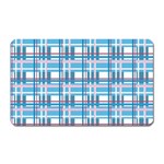 Blue plaid pattern Magnet (Rectangular) Front