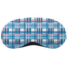 Blue Plaid Pattern Sleeping Masks by Valentinaart