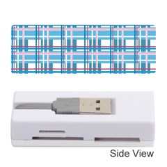 Blue Plaid Pattern Memory Card Reader (stick)  by Valentinaart