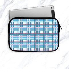 Blue Plaid Pattern Apple Ipad Mini Zipper Cases by Valentinaart