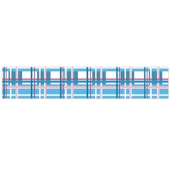 Blue Plaid Pattern Flano Scarf (large) by Valentinaart