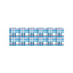 Blue Plaid Pattern Satin Scarf (oblong) by Valentinaart