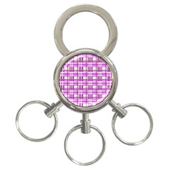 Purple Plaid Pattern 3-ring Key Chains by Valentinaart