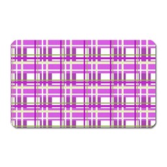 Purple Plaid Pattern Magnet (rectangular) by Valentinaart