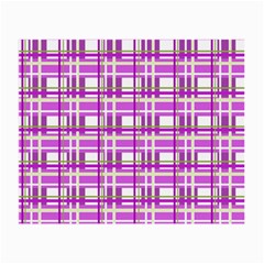 Purple Plaid Pattern Small Glasses Cloth by Valentinaart