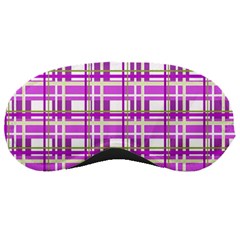 Purple Plaid Pattern Sleeping Masks