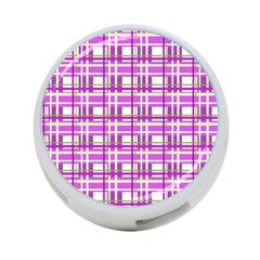 Purple Plaid Pattern 4-port Usb Hub (two Sides)  by Valentinaart