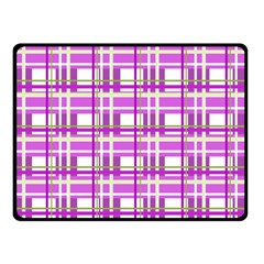 Purple Plaid Pattern Fleece Blanket (small) by Valentinaart