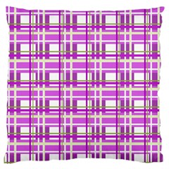 Purple Plaid Pattern Large Cushion Case (one Side) by Valentinaart