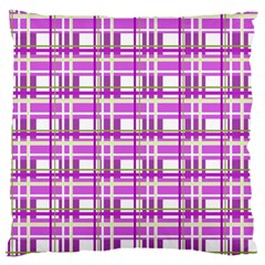 Purple Plaid Pattern Large Flano Cushion Case (one Side) by Valentinaart