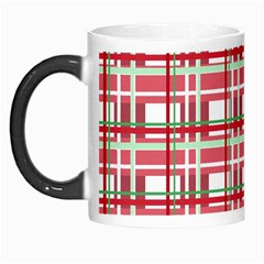 Red Plaid Pattern Morph Mugs by Valentinaart