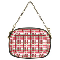 Red Plaid Pattern Chain Purses (two Sides)  by Valentinaart