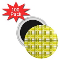 Yellow Plaid Pattern 1 75  Magnets (100 Pack)  by Valentinaart