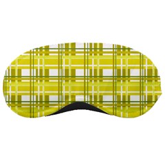 Yellow Plaid Pattern Sleeping Masks by Valentinaart