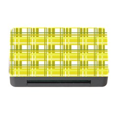 Yellow Plaid Pattern Memory Card Reader With Cf by Valentinaart