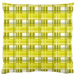 Yellow plaid pattern Large Cushion Case (Two Sides) Back