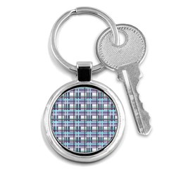 Decorative Plaid Pattern Key Chains (round)  by Valentinaart