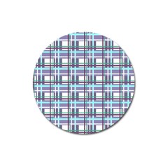 Decorative Plaid Pattern Magnet 3  (round) by Valentinaart