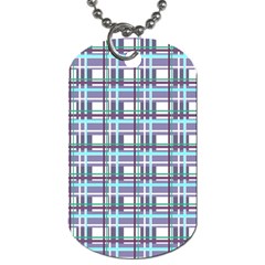 Decorative Plaid Pattern Dog Tag (two Sides) by Valentinaart