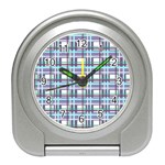 Decorative plaid pattern Travel Alarm Clocks Front