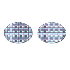 Decorative Plaid Pattern Cufflinks (oval) by Valentinaart