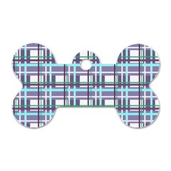 Decorative Plaid Pattern Dog Tag Bone (two Sides) by Valentinaart