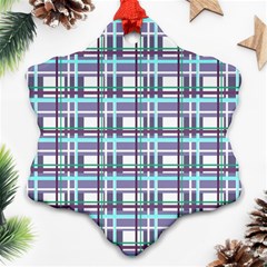 Decorative Plaid Pattern Ornament (snowflake)  by Valentinaart