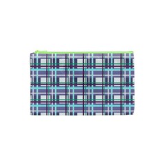 Decorative Plaid Pattern Cosmetic Bag (xs) by Valentinaart