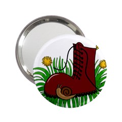 Boot In The Grass 2 25  Handbag Mirrors by Valentinaart