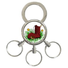 Boot In The Grass 3-ring Key Chains by Valentinaart