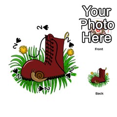 Boot In The Grass Playing Cards 54 (round)  by Valentinaart